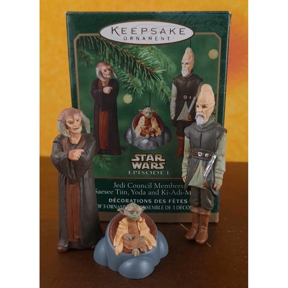 Hallmark Other - Star Wars Episode 1 Jedi Council Members Hallmark Keepsake Mini Ornaments 2000